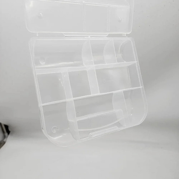 Jot Clear Lock-Top Organizer Storage Case Container 9 Sections 7.5"x6.5"x1.75” - Picture 7 of 10